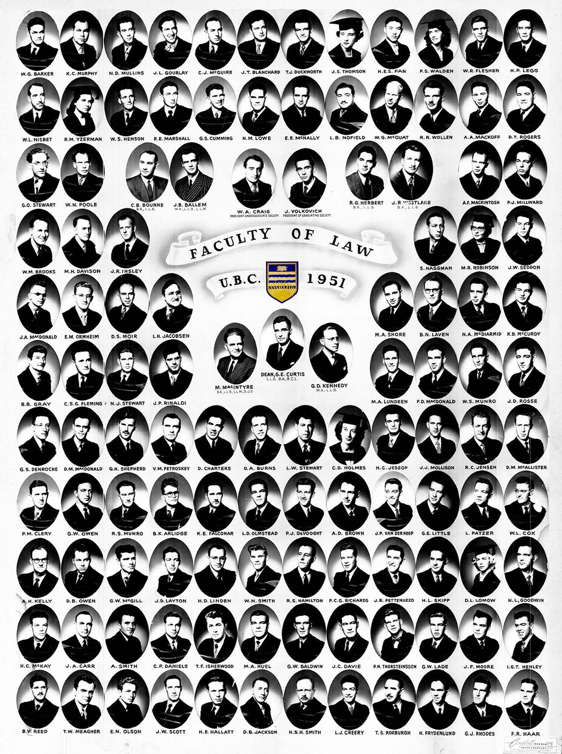 UBC Class of 1951 photos