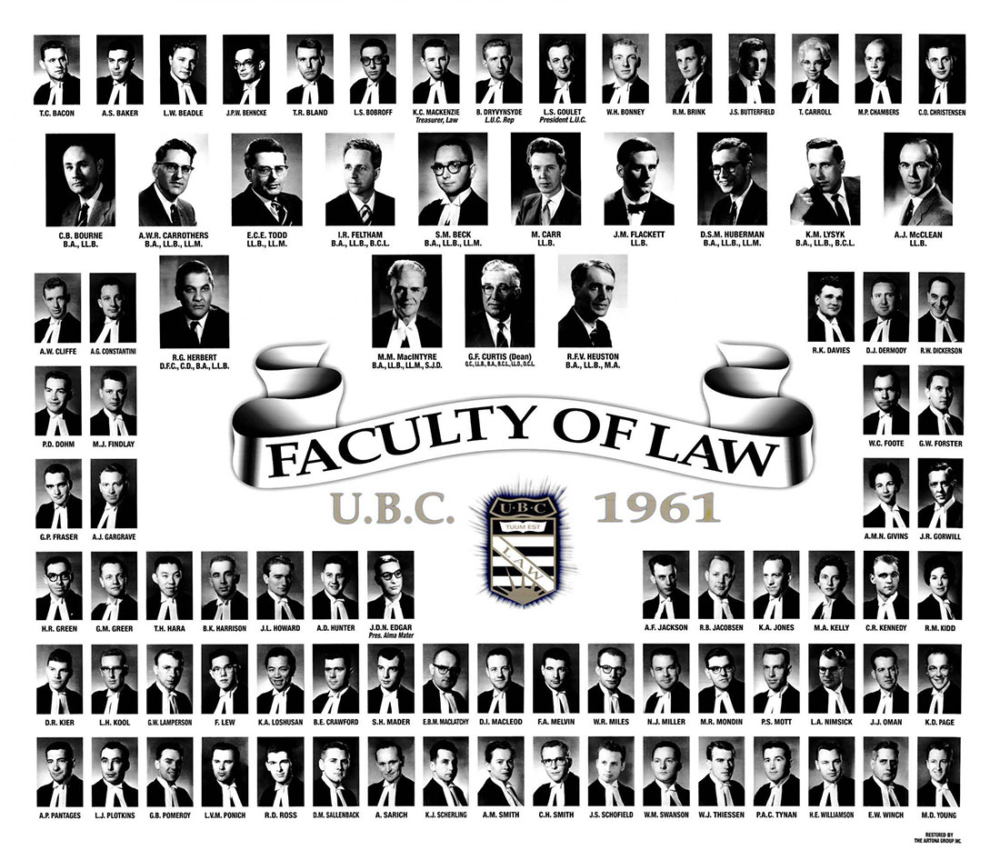 UBC Class of 1961 photos