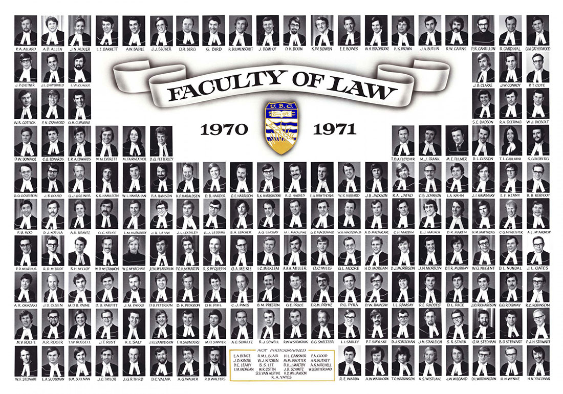 UBC Class of 1971 photos